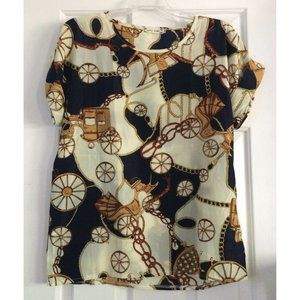 Scarf print Top XL